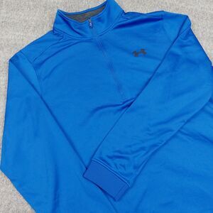 Under Armour Men's XL Armour Fleece 1/2 Zip Pullover Loose Royal Blue 1320745